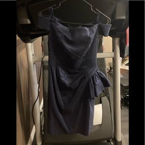 Eliza J off the shoulder fitted cocktail dress